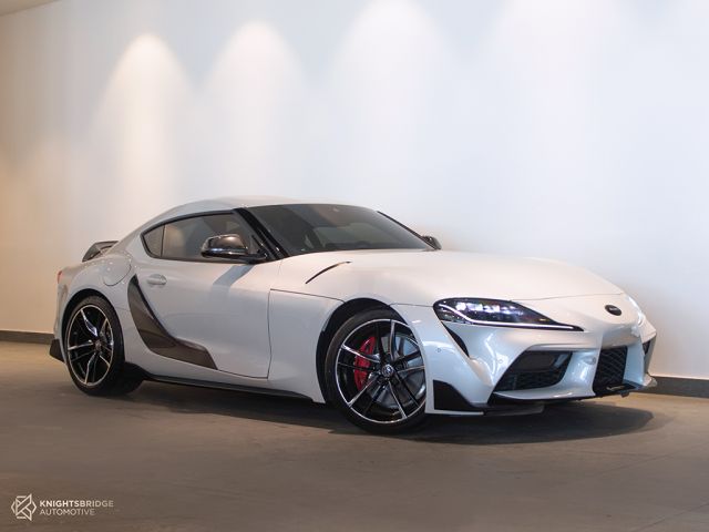 Used - Perfect Condition 2020 Toyota Supra GR White exterior with Red interior at Knightsbridge Automotive