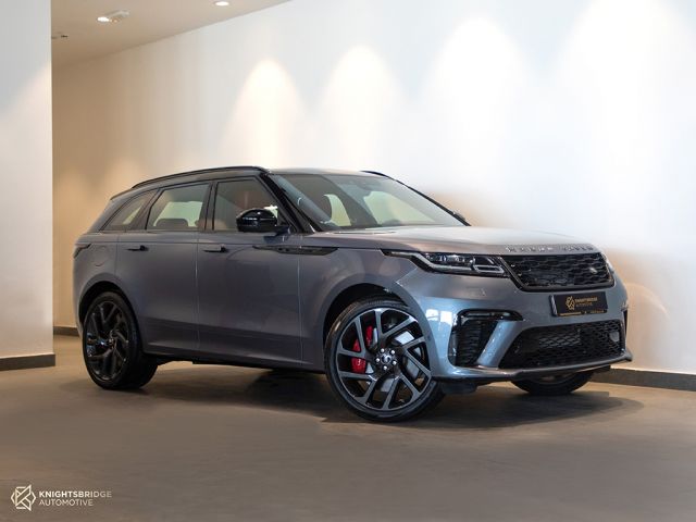 Used - Perfect Condition 2020 Range Rover Velar Autobiography SV Blue exterior with Red interior at Knightsbridge Automotive