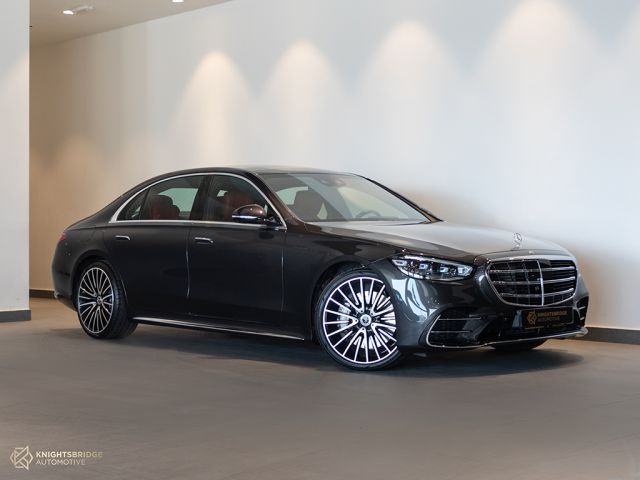 New 2022 Mercedes-Benz S450 4Matic Grey exterior with Red interior at Knightsbridge Automotive