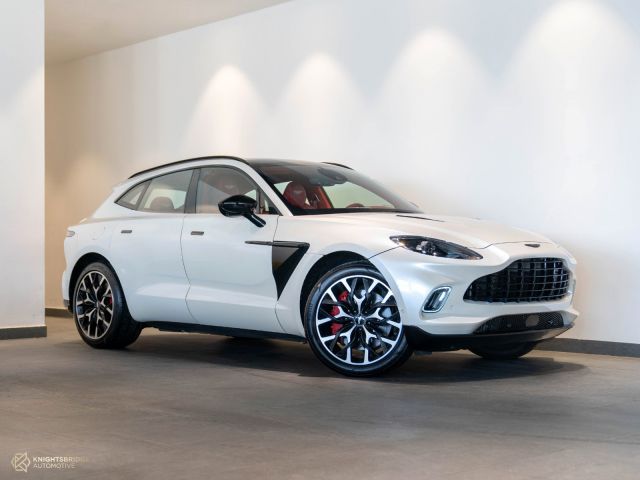 Perfect Condition 2021 Aston Martin DBX White exterior with Red interior at Knightsbridge Automotive