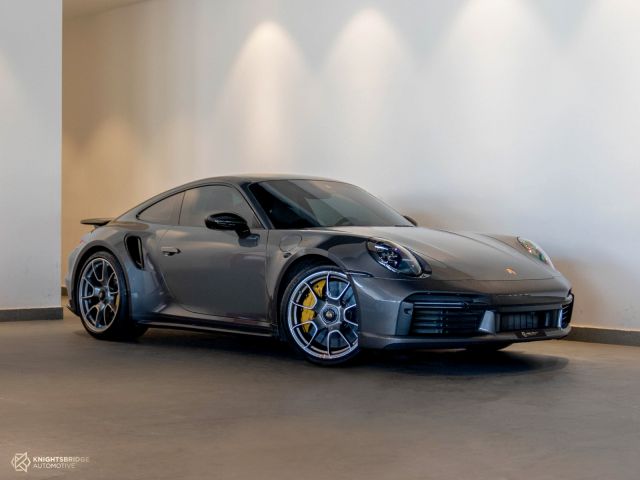 Used - Perfect Condition 2020 Porsche 911 Turbo S Grey exterior with White and Black interior at Knightsbridge Automotive
