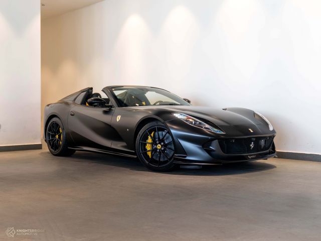 New 2022 Ferrari 812 GTS Matte Black exterior with Black interior at Knightsbridge Automotive