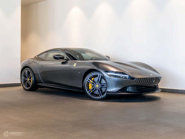 Used - Perfect Condition 2021 Ferrari Roma Grey exterior with Blue interior at Knightsbridge Automotive