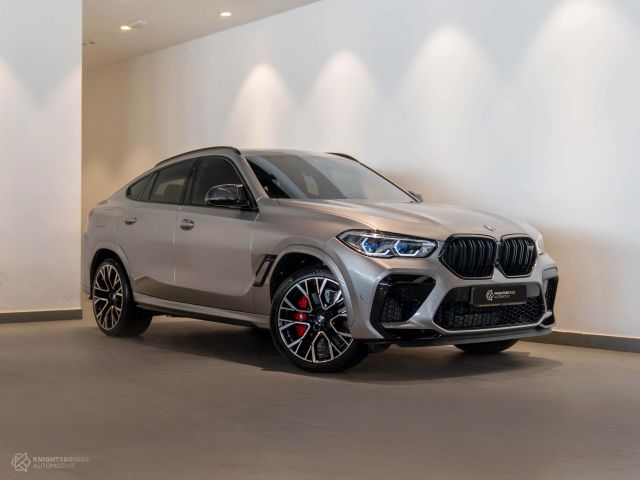 Perfect Condition 2022 BMW X6M Competition Silver exterior with Red interior at Knightsbridge Automotive
