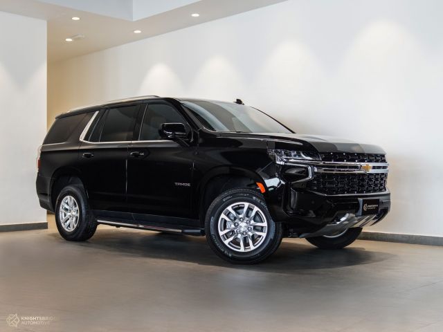 New 2022 Chevrolet Tahoe LS Black exterior with Grey interior at Knightsbridge Automotive