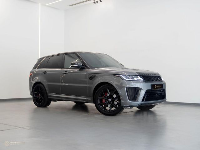 Used - Perfect Condition 2019 Range Rover Sport SVR Grey exterior with Red and Black interior at Knightsbridge Automotive