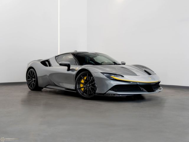 Used - Perfect Condition 2021 Ferrari SF90 Stradale Assetto Fiorano Silver exterior with Blue interior at Knightsbridge Automotive