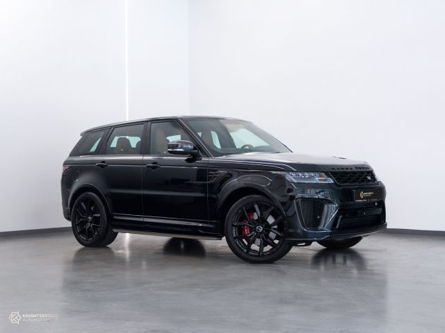 Used - Perfect Condition 2019 Range Rover Sport SVR Black exterior with Brown interior at Knightsbridge Automotive