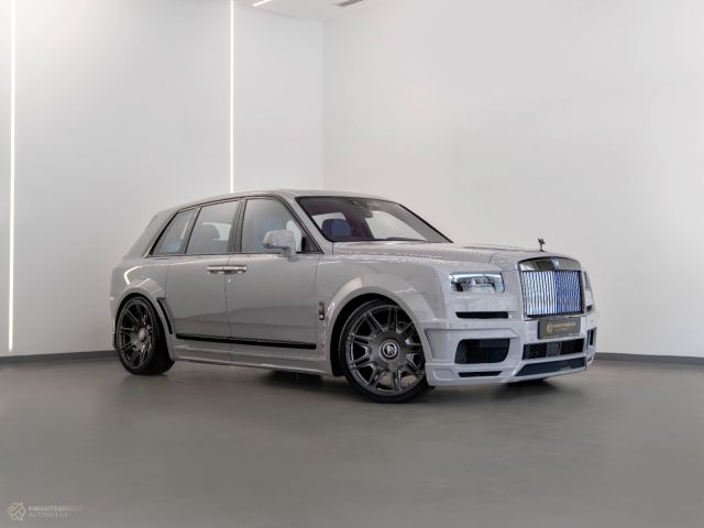 Used - Perfect Condition 2022 Rolls-Royce Cullinan Novitec Overdose Wide Body Nardo Grey exterior with Blue interior at Knightsbridge Automotive