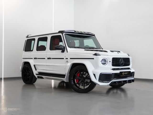 New 2022 Mercedes-Benz G63 AMG Onyx Concept White exterior with Red and Black interior at Knightsbridge Automotive