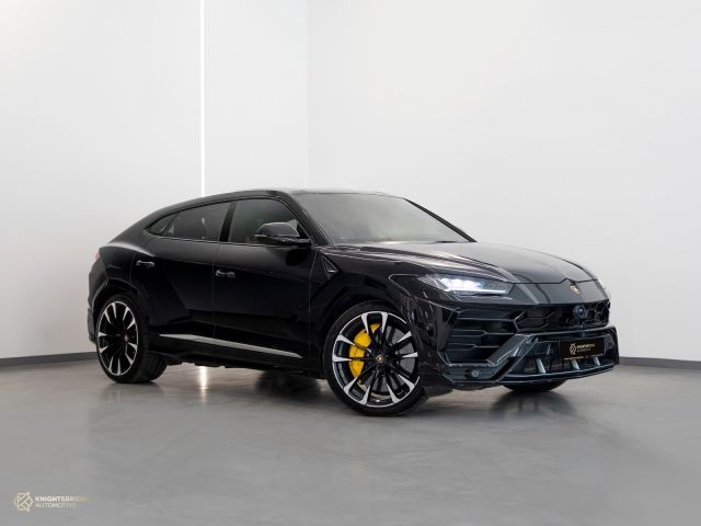 Used - Perfect Condition 2020 Lamborghini Urus Black exterior with Yellow and Black interior at Knightsbridge Automotive