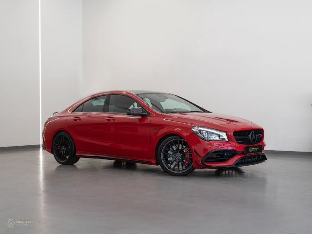 Used - Perfect Condition 2018 Mercedes-Benz CLA 45 AMG Red exterior with Red and Black interior at Knightsbridge Automotive