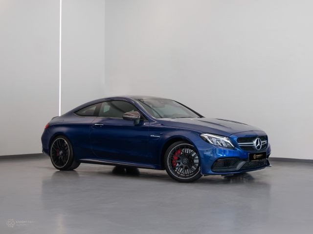 Used - Perfect Condition 2018 Mercedes-Benz C63 S AMG Blue exterior with Red and Black interior at Knightsbridge Automotive