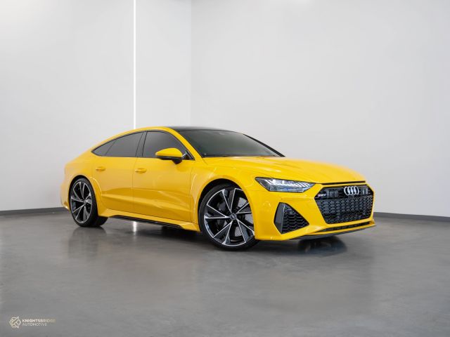 Used - Perfect Condition 2021 Audi RS7 Quattro Yellow exterior with Black interior at Knightsbridge Automotive