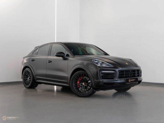 Used - Perfect Condition 2022 Porsche Cayenne GTS Matte Black exterior with Red interior at Knightsbridge Automotive