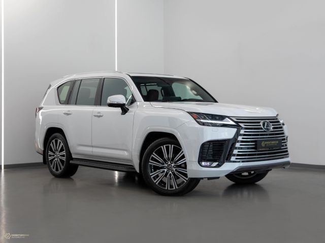 New 2022 Lexus LX 600 White exterior with Red interior at Knightsbridge Automotive