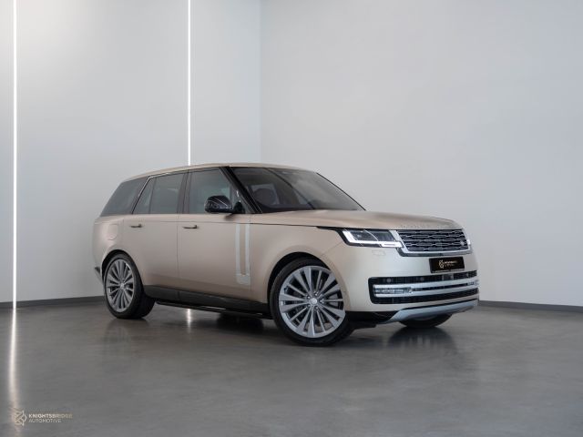 Used - Perfect Condition 2022 Range Rover Vogue First Edition Gold exterior with White interior at Knightsbridge Automotive