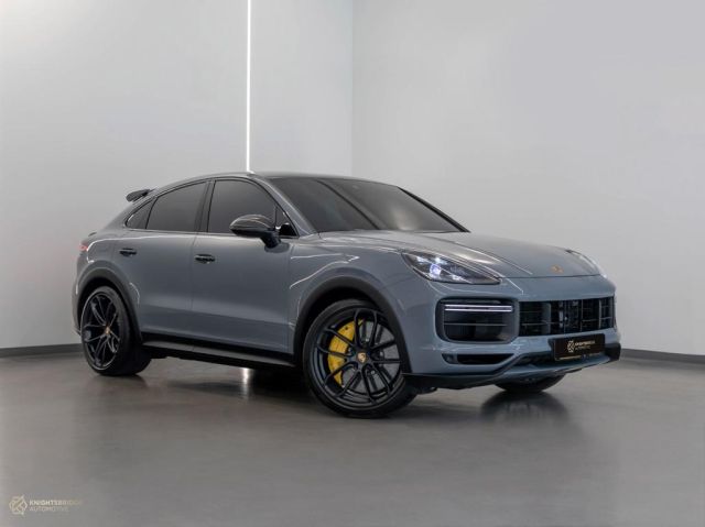 Used - Perfect Condition 2022 Porsche Cayenne Turbo GT Nardo Grey exterior with Black interior at Knightsbridge Automotive