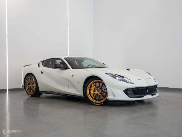 Used - Perfect Condition 2018 Ferrari 812 Superfast White exterior with Red interior at Knightsbridge Automotive