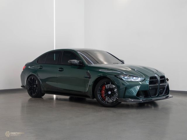 Used - Perfect Condition 2023 BMW M3 Competition Green exterior with Orange and Black interior at Knightsbridge Automotive