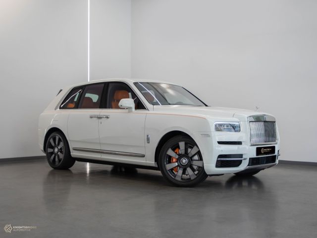 Used - Perfect Condition 2022 Rolls-Royce Cullinan White exterior with Orange interior at Knightsbridge Automotive