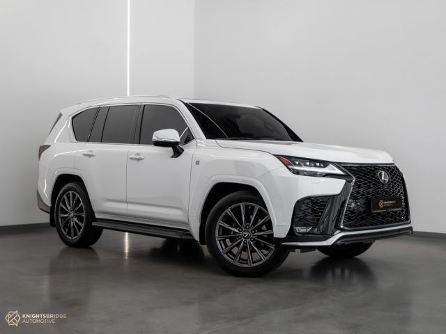 Used - Perfect Condition 2022 Lexus LX 600 F-Sport White exterior with Red and Black interior at Knightsbridge Automotive