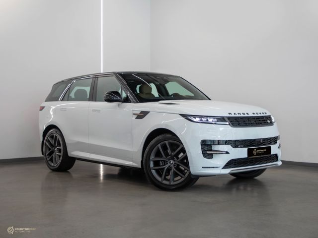 New 2023 Range Rover Sport HSE Dynamic White exterior with Brown and Black interior at Knightsbridge Automotive