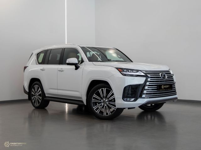 New 2023 Lexus LX 600 Luxury White exterior with Brown and Black interior at Knightsbridge Automotive