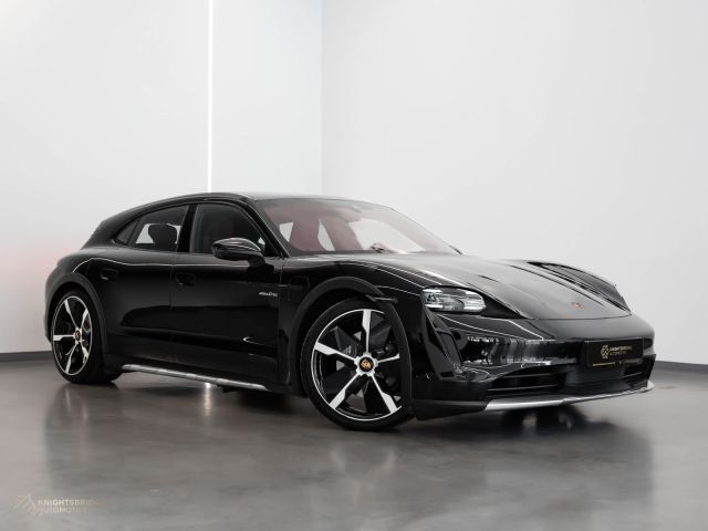 Used - Perfect Condition 2023 Porsche Taycan 4 Sport Turbo Black exterior with Red and Black interior at Knightsbridge Automotive