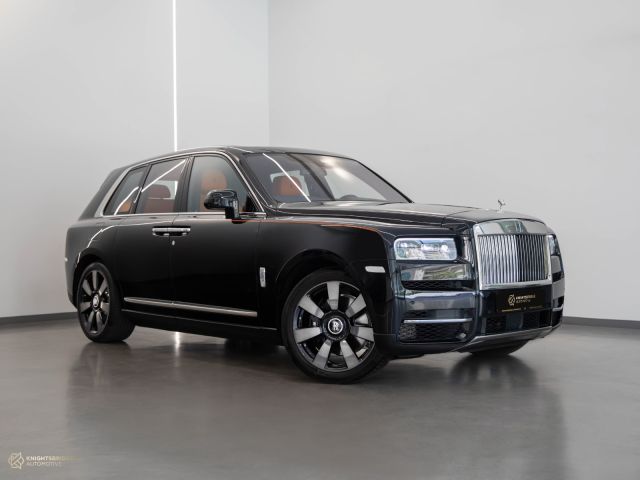 Used - Perfect Condition 2023 Rolls-Royce Cullinan Black exterior with Orange and Black interior at Knightsbridge Automotive