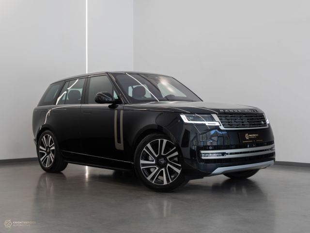 New 2023 Range Rover Vogue HSE Black exterior with Maroon interior at Knightsbridge Automotive