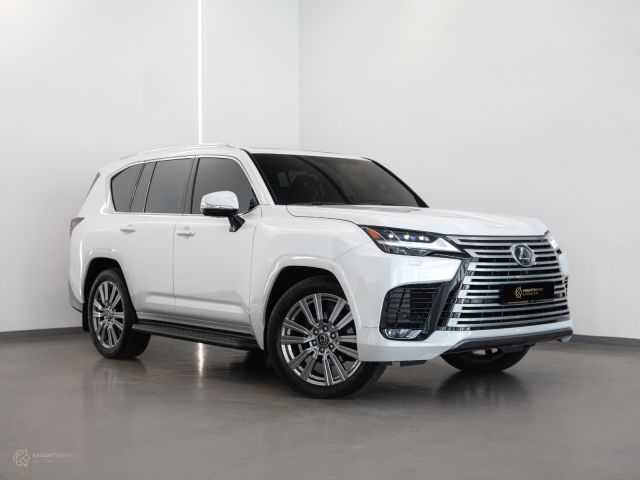 Used - Perfect Condition 2022 Lexus LX 600 VIP White exterior with Orange and Black interior at Knightsbridge Automotive