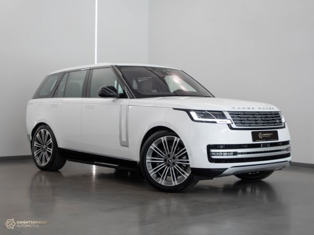 New 2023 Range Rover Vogue Autobiography White exterior with Brown and Black interior at Knightsbridge Automotive