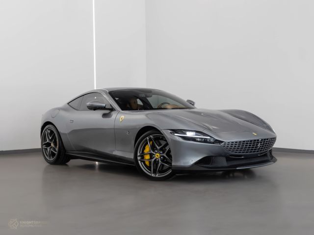 Used - Perfect Condition 2023 Ferrari Roma Silver exterior with Brown and Black interior at Knightsbridge Automotive