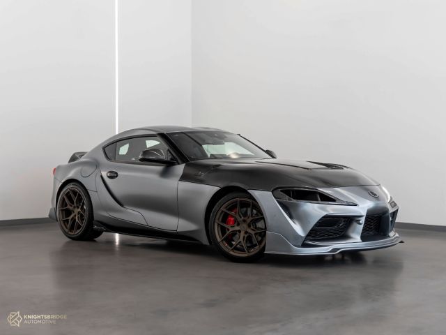 Used - Perfect Condition 2020 Toyota Supra GR Silver exterior with Red and Black interior at Knightsbridge Automotive