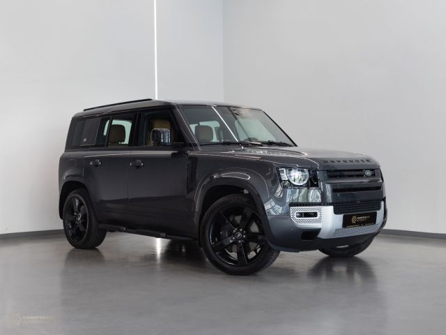 New 2023 Land Rover Defender 110 HSE Grey exterior with Brown interior at Knightsbridge Automotive