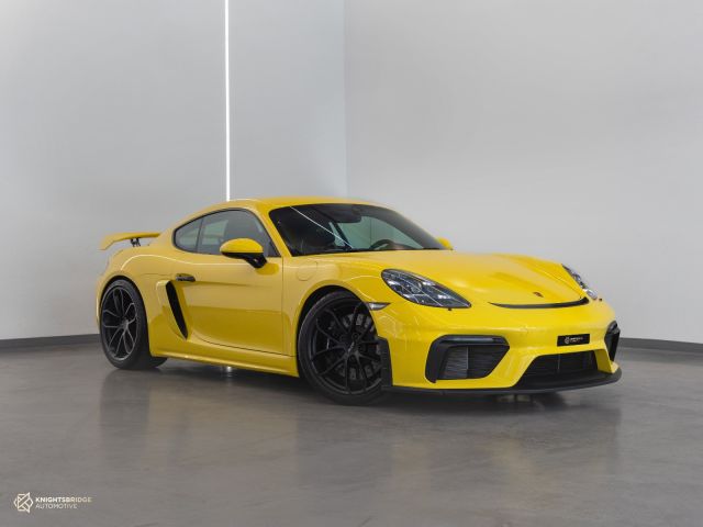 Used - Perfect Condition 2020 Porsche Cayman GT4 Yellow exterior with Black interior at Knightsbridge Automotive