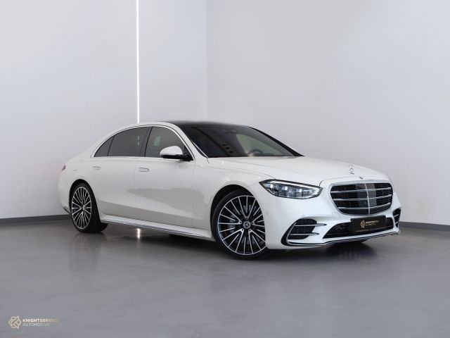 Used - Perfect Condition 2022 Mercedes-Benz S450 White exterior with Brown and Black interior at Knightsbridge Automotive