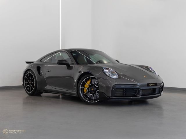 Used - Perfect Condition 2021 Porsche 911 Turbo S Grey exterior with Beige and Black interior at Knightsbridge Automotive