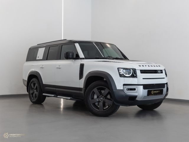 Used - Perfect Condition 2023 Land Rover Defender 130 HSE White exterior with Beige and Black interior at Knightsbridge Automotive