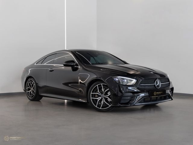 Used - Perfect Condition 2021 Mercedes-Benz E200 Coupe Black exterior with Red and Black interior at Knightsbridge Automotive