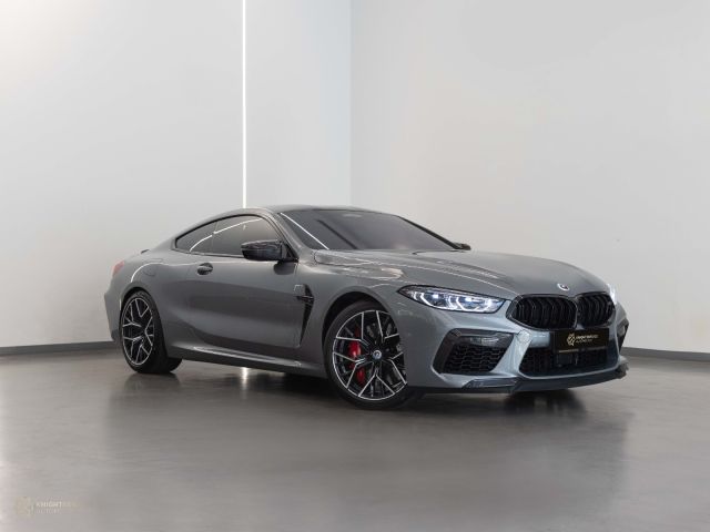 Used - Perfect Condition 2023 BMW M8 Competition Silver exterior with Red and Black interior at Knightsbridge Automotive