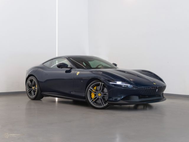 Used - Perfect Condition 2023 Ferrari Roma Blue exterior with Red and Black interior at Knightsbridge Automotive