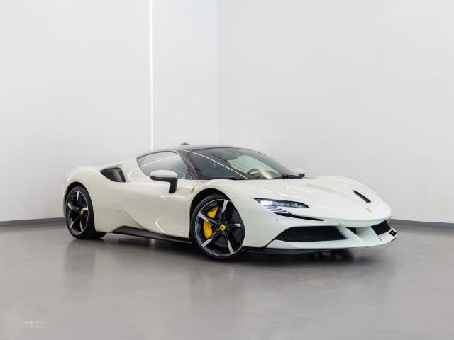 Used - Perfect Condition 2022 Ferrari SF90 Stradale White exterior with Blue and Black interior at Knightsbridge Automotive