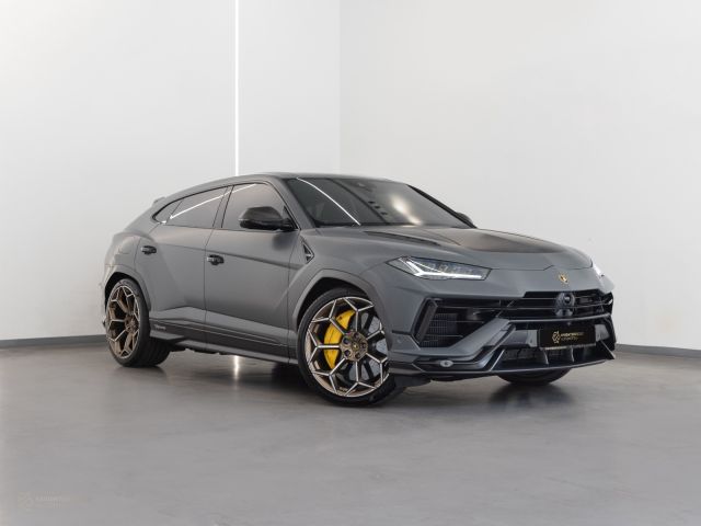 Used - Perfect Condition 2024 Lamborghini Urus Performante Grey exterior with Yellow and Black interior at Knightsbridge Automotive