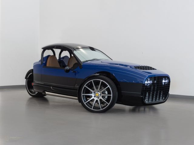 New 2024 Vanderhall Carmel Standard Blue exterior with Brown and Black interior at Knightsbridge Automotive