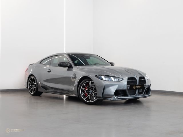 Used - Perfect Condition 2025 BMW M4 Competition XDrive Grey exterior with Blue and Black interior at Knightsbridge Automotive