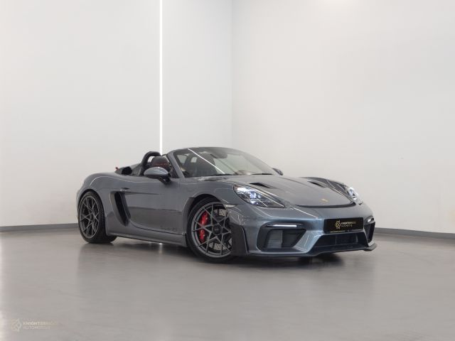 Used - Perfect Condition 2024 Porsche 718 Spyder RS Grey exterior with Red and Black interior at Knightsbridge Automotive