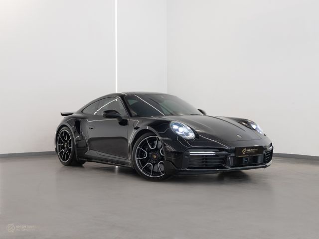 Used - Perfect Condition 2021 Porsche 911 Turbo S Black exterior with Orange and Black interior at Knightsbridge Automotive
