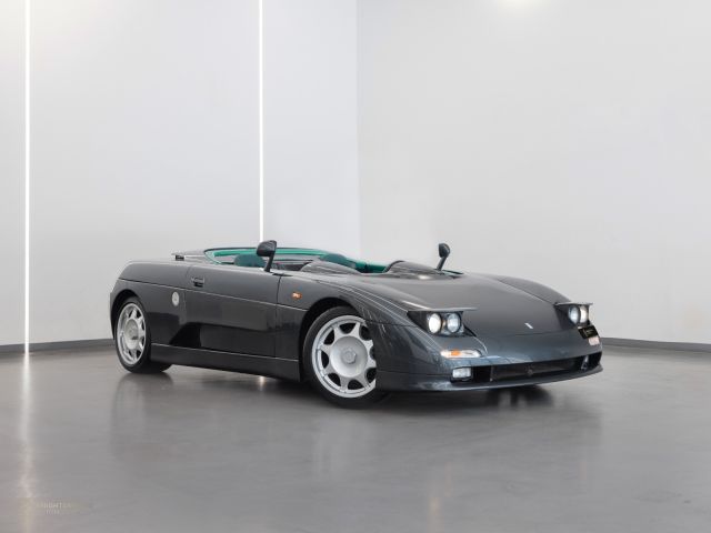 Used - Perfect Condition 1993 De Tomaso Guarà Barchetta 1 of 52 Grey exterior with Green and Black interior at Knightsbridge Automotive